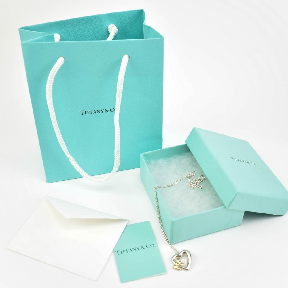 TIFFANY & CO Sterling Silver/18K Open Heart (pz) - Picture 2 of 6